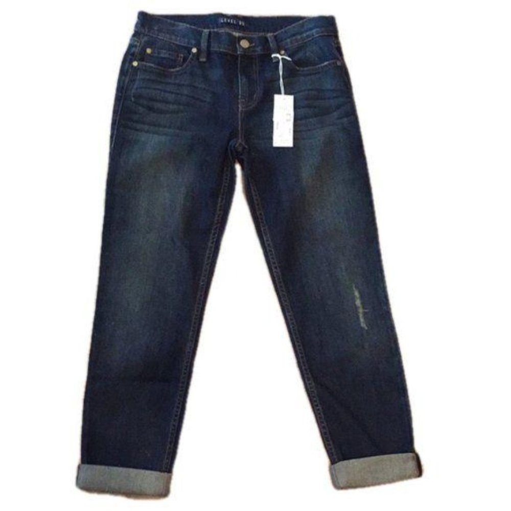 Level 99 Boyfriend Denim Jeans Rolled Ankle NWT